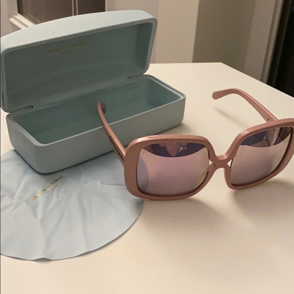 Karen Walker Oversized Pink Sunglasses